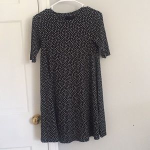 black polka dot dress